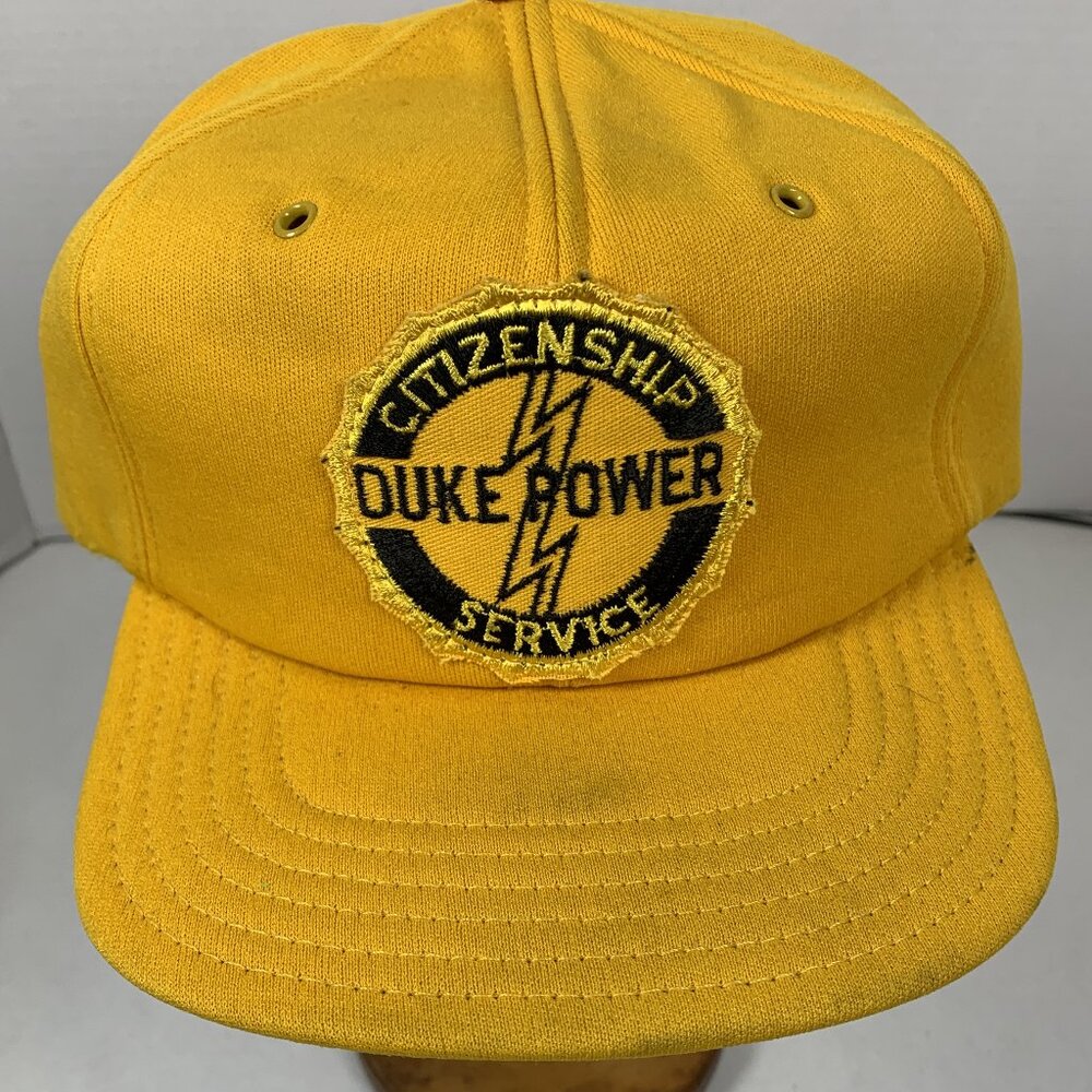 Vintage Duke Power "Citizenship Service" Yellow Snapback Hat